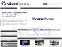 Tablet Screenshot of gestionaeventos.com